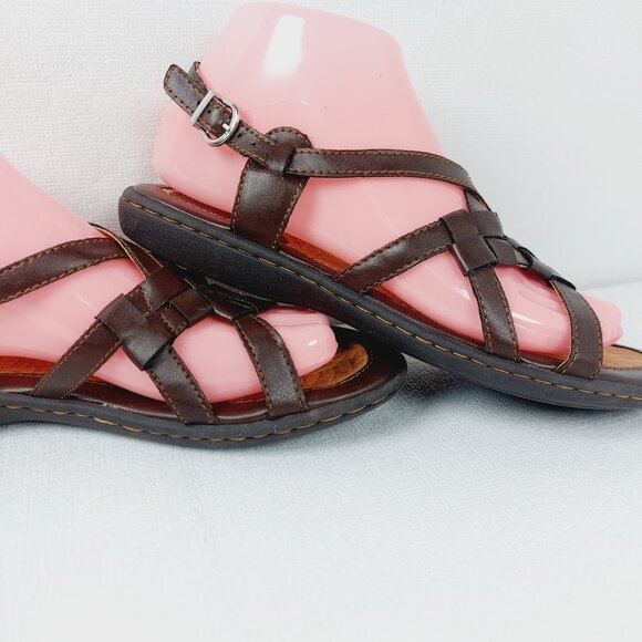 BOC Women's Brown Concept Kesia Leather Classic Gladiator Sandal Size 7M - Picture 5 of 15